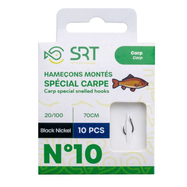 Sert Hook To Nylon Special Carpe 10 Haak met Plat Oog, Met Weerhaak Voorgeknoopte Haak 10db