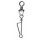 SERT - ITALIAN SWIVEL & SNAP LINK - NICKEL N°1 X8 - Draaiwartel