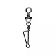 SERT - ITALIAN SWIVEL & SNAP LINK - BLACK N°4 X6 - Draaiwartel