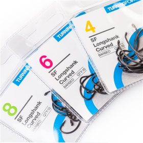 Spotted Fin Longshank Curved Barbed Haak met weerhaak