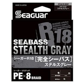   Seaguar R18 Kanzen Seabass Stealth Gray 150m 1,0Gou Gevlochten hoofdlijn