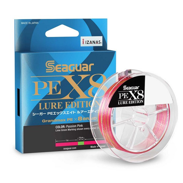 Seaguar PE X8 Lure Editie Rood 0,185mm 150m Gevlochten Hoofdlijn