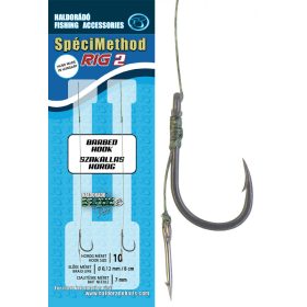   Haldorádó SpéciMethod Rig2 Braid 10 Met oog Met weerhaak Gevlochten voorgeknoopte haak