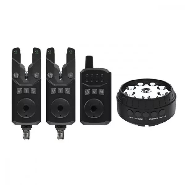 Sonik SKS2 Bite Alarms 2+1 Bivvy Lamp Elektronische Beetmelder Set