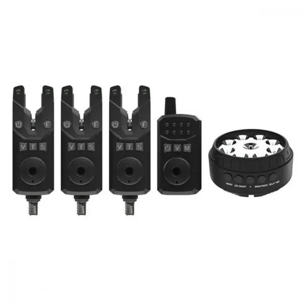 Sonik SKS2 Bite Alarms 3+1 Bivvy Lamp Elektronische Beetmelder Set
