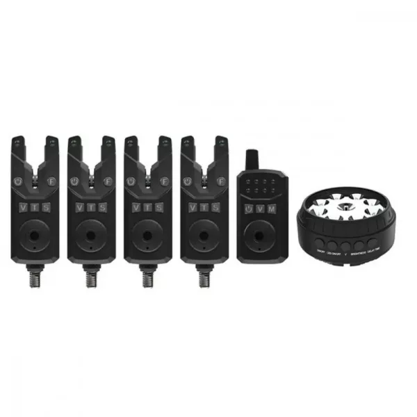 Sonik SKS2 Bite Alarms 4+1 Bivvy Lamp Elektronische Beetmelder Set