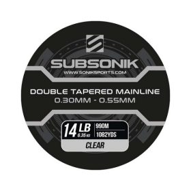   Subsonik Double Tapered Main Line Clear 16Lb 990m Verdikkende Monofil hoofdlijn