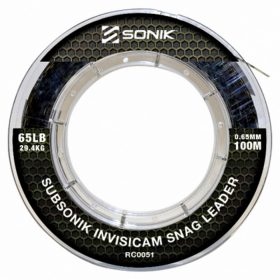   Sonik Subsonik Invisicam Snag Leader 100m 45lbs (0,55) Monofil hoofdlijn