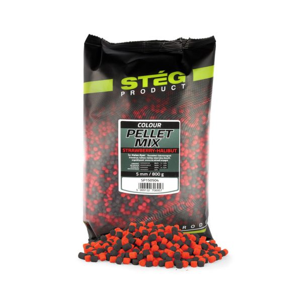 Stég Pellet Mix 5mm Aardbei-Heilbot Pellet 800gr