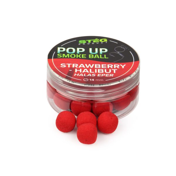 Stég Pop Up Smoke Ball 25mm Aardbei-Heilbot Pop Up 25gr