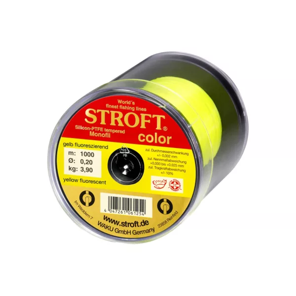 Stroft Color Yellow Fluo Sárga 0,20mm 1000m Monofil Főzsinór