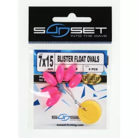 Sunset - BLISTER DRIJVERS OVAAL FLUOR ROZE 5x10mm - Stopper