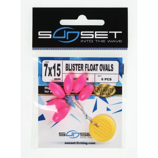 Sunset - BLISTER DRIJVERS OVAAL FLUOR ROZE 5x10mm - Stopper