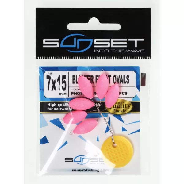 Sunset - BLISTER DRIJVERS OVAAL FOSFOR ROZE 5x10mm - Stopper