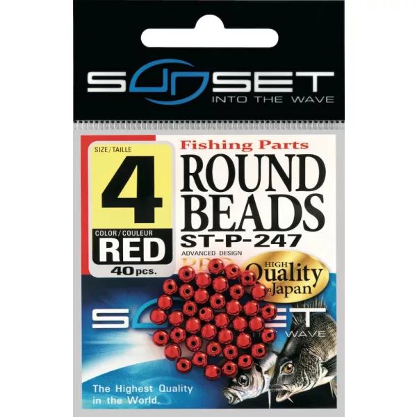 Sunset - HARDE RONDE KRALEN ROOD / ZILVER 3mm X42 - Harde Kralen
