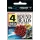 Sunset - HARDE RONDE KRALEN ROOD / ZILVER 4mm X32 - Rubberkraal