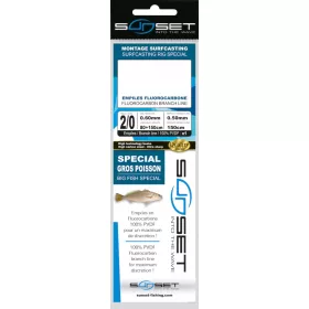   Sunset - BDL SURFCASTING RS COMPETITION SPECIAL GROS POISSON / FLUORO 1X150 N2/0 - Montage - Zeemontage