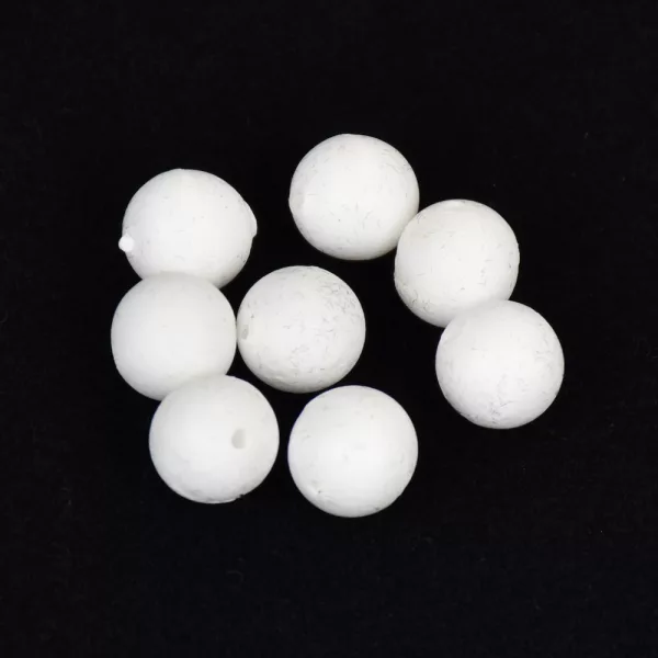 Sunset - DRIJVENDE RONDE KRALEN WIT 6mm X20 - Stopper