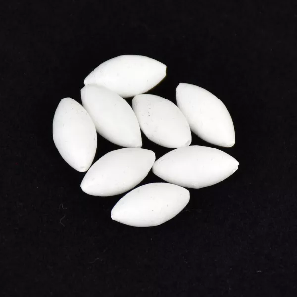 Sunset - DRIJVENDE OVALE KRALEN WIT 5x10mm X20 - Stopper