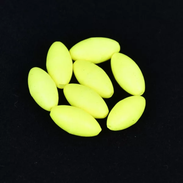 Sunset - DRIJVENDE OVALE KRALEN FLUOR GEEL 5x10mm X20 - Stopper