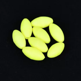   Sunset - DRIJVENDE OVALE KRALEN FLUOR GEEL 7x15mm X20 - Stopper