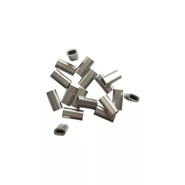 Sunset Aluminium Ovale Huls ST-S-6029 1,8x3,6x18mm Krimphuls 20 stuks