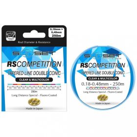   Sunset - TAPERED LINE DOUBLE TAPER RS COMPETITION 0,22-0,55mm 250M - Monofilament lijn - Werpleader