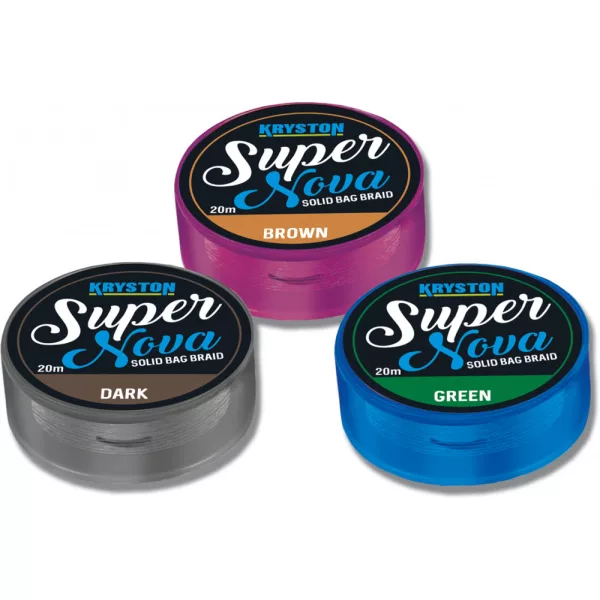 Kriston Super Nova Solid Bag Braid 35Lb 20m 0.62mm Gevlochten onderlijn-Groen
