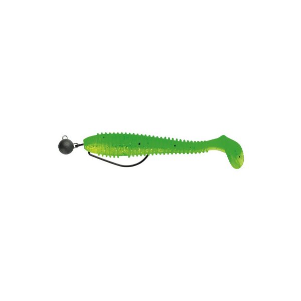 Sakura Cheburashka Galfion Fat Shad Rig Rubbervis K014 95mm - 5gr   - Ready Rig - Cheburashka lood - Voorgemonteerd