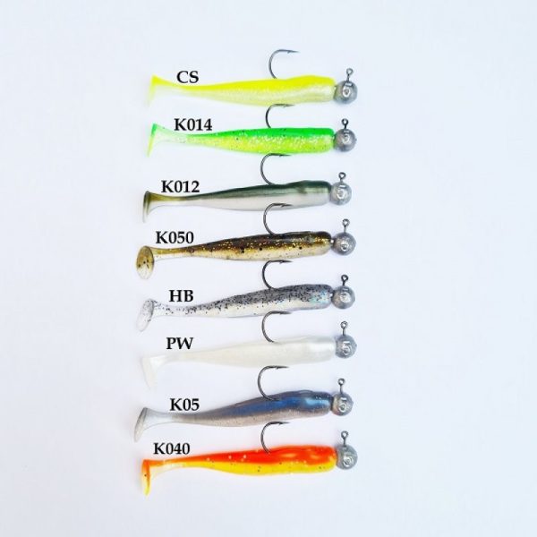 SWIMY Pompei Shad met jigkop Zacht Plastic Aas K050 75mm - 5gr