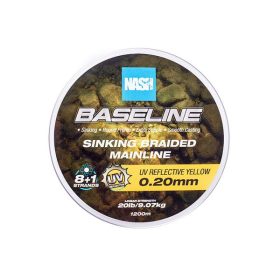   Nash Baseline Sinking UV Yellow 0.20mm 1200m Gevlochten Hoofdlijn