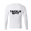 TackleBait Lange mouwen T-shirt met logo, Wit XL