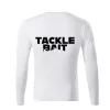 TackleBait Lange mouwen T-shirt met logo, Wit 3XL