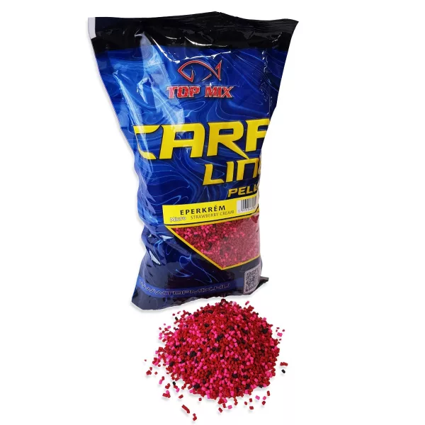 Top Mix Carp Line Micro Aardbeiencrème Voederpellet 800gr