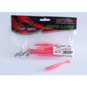   Top Mix Shiner Shad Roze Parel 7,6cm Plastic Kunstaas 10 stuks