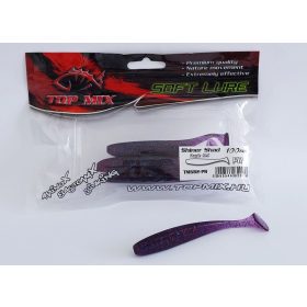 Top Mix Shiner Shad Paars Rood 10,0cm Plastic Kunstaas 6db