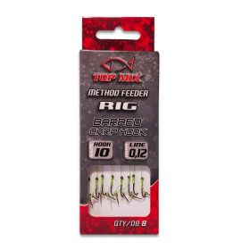   Top Mix Method Feeder Rig 10 Oog, Met weerhaak Voorgeknoopte Haak Met Aaspen 8db