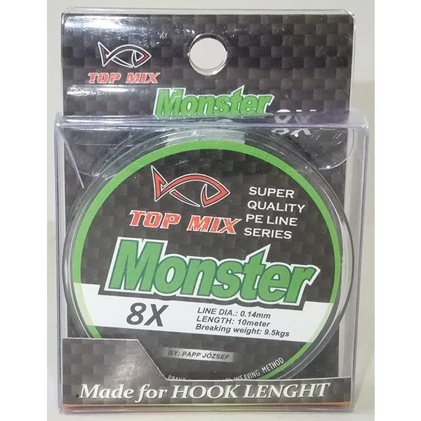 Top Mix X8 Monster 0,14mm 10m Gevlochten Voorslaglijn