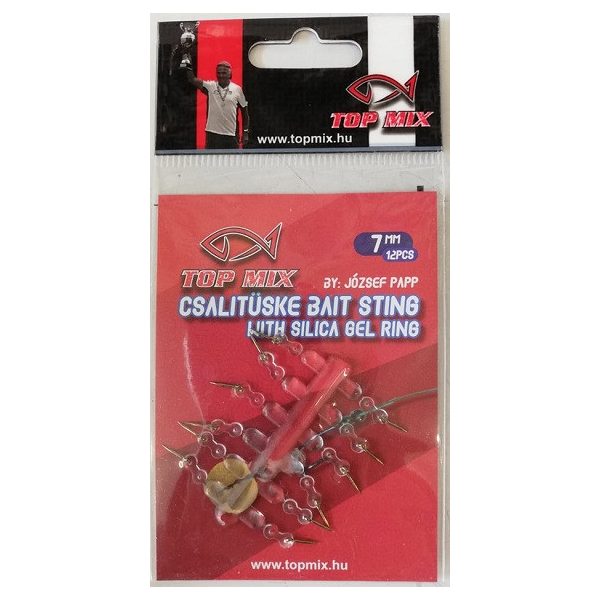 Top Mix 7mm Aaspriem op Siliconen Hair Rig 12 stuks