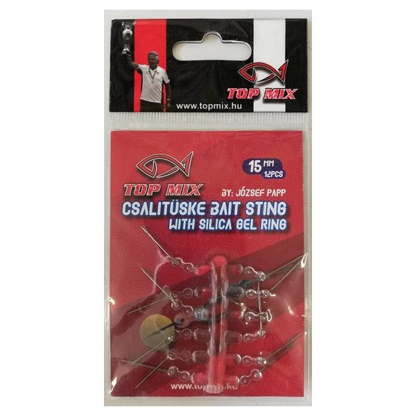 Top Mix 15mm Aaspriem op Siliconen Hair Rig 12 stuks