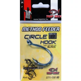   Top Mix Method Feeder Circle 8 Oog, Weerhaakloze Karperhaak 10 st.