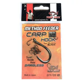   Top Mix Method Feeder Carp 14 Oog, Weerhaakloze Karperhaak 10 st.