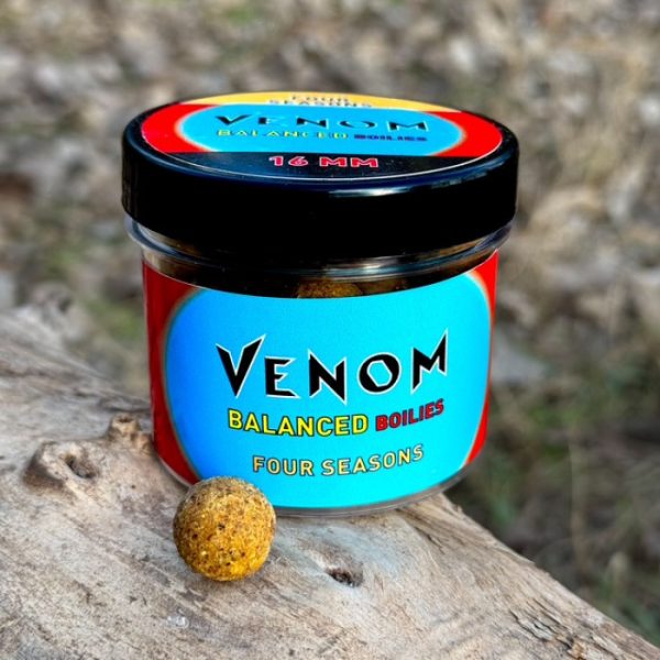 Feedermánia Venom Balanced Boilies Four Seasons 16mm Zinkend Haakaas 100gr