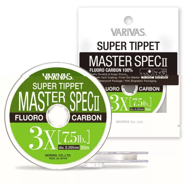 Varivas Super Tippet Master Spec ll Fluoro 5X 30m 0,148mm 4,1lb Vliegen Onderlijn