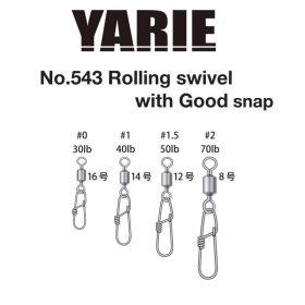 Yarie 543 Good Snap 70lb 2 Wartelklem 5 stuks