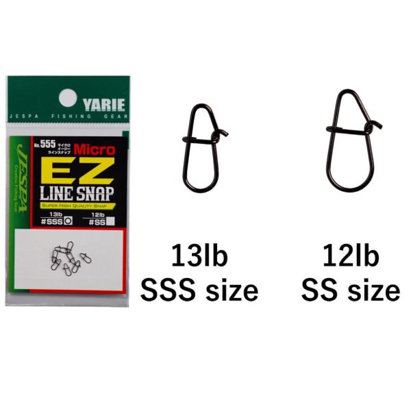 Yarie 555 Micro Ez Line Snap 13lb SSS Clip 8 stuks