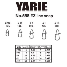 Yarie 558 Ez Line Snap 30lb 1,5 Snap 11st