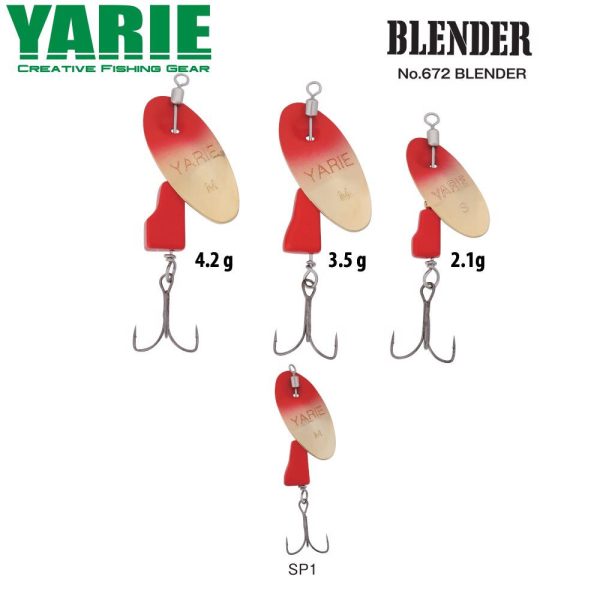 Yarie 672 Blender 2,1gr SP1 Rood/Rood Spinner