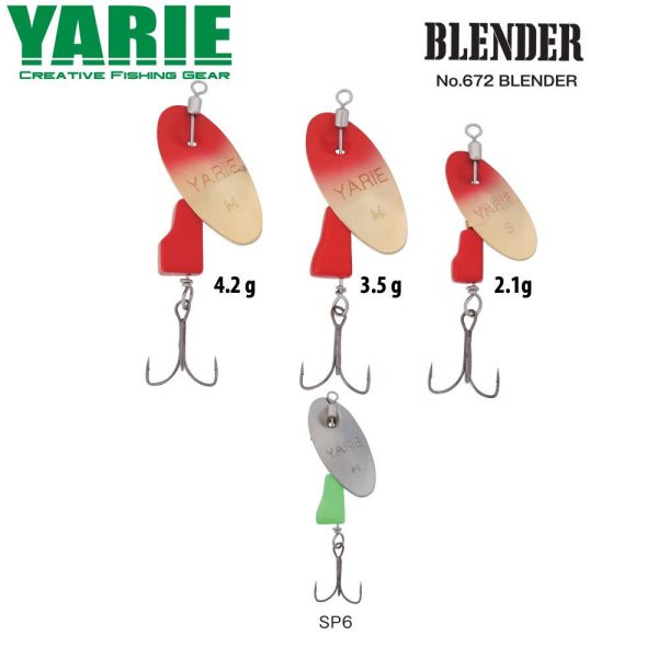 Yarie 672 Blender 3,5gr SP6 Silver Chart Spinner