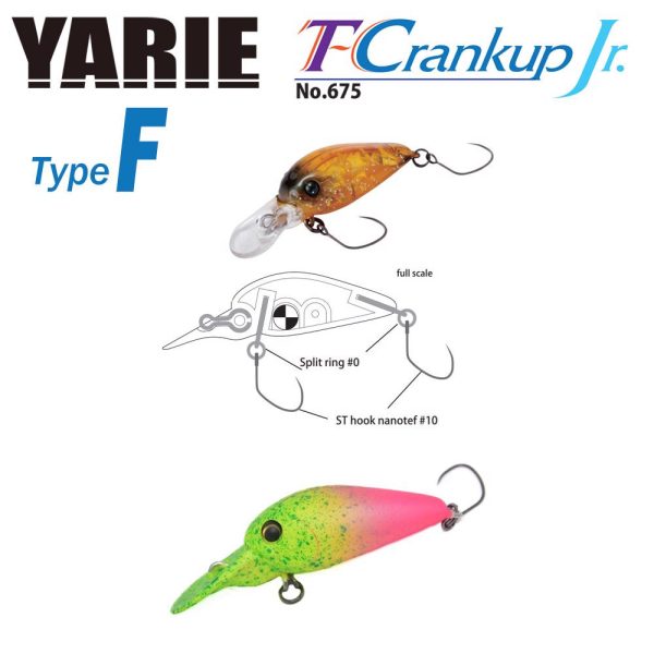 Yarie 675 T-Crankup Jr Type F 2,8cm 1,8gr C34 Go Go Chart Plug